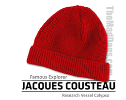 Jacques Cousteau red cap on TheMadDogs.com